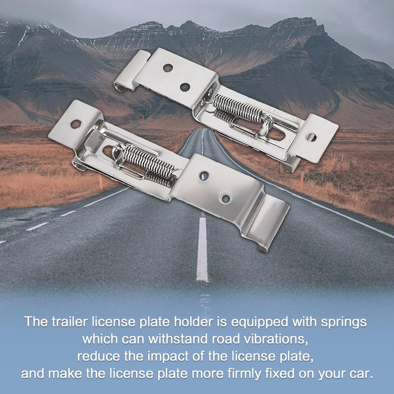 4 Pcs number plate holder for Trailers, Stainless Steel Bracket