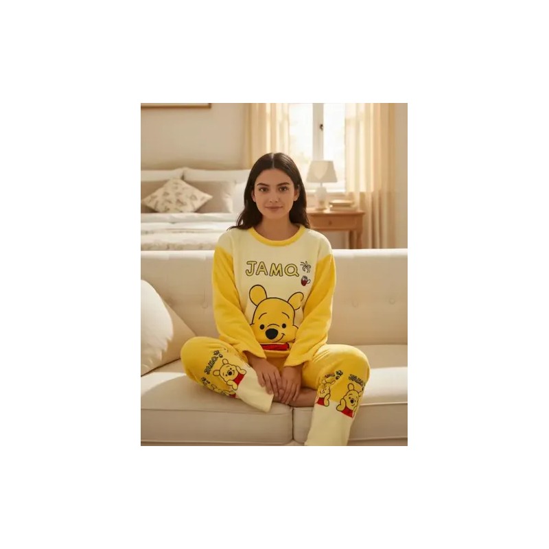 Pijama Afelpada Dama De Caricaturas Personajes Peluche Moda