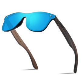 KITHDIA Wooden Sunglasses for Men and Women, Polarised Sunglasses with Wooden Temples, UV400 Protection