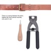 Leather Silent Pliers Diamond Awl Black Handle 4mm 4 Teeth