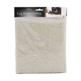 JVL Log Basket Cotton Lining, Medium, Cream