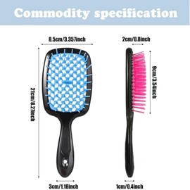 Detangling Hair Brush, 2Pcs Wet Brush Paddle Detangler Hair Brushes, Anti-static Hair Comb Massage Vented Brushes,Detangling Hair Brushes Anti Static Detangling Hair Brushes for Curly Hair,Blue and pink