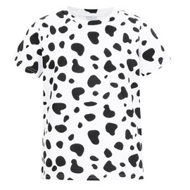 Z-Shop Halloween Dalmatian Costume Kids,Boys Girls 101 Days Of School Outfit Shirt Headband Ears and Tail Accessories,4