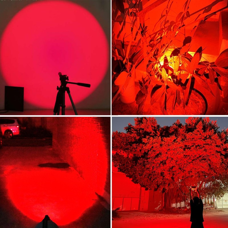 MVIOCS Red LED Flashlight, High Lumens, Ultra Bright Red Flashlight,