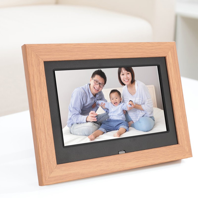 Digital Picture Frame Wooden 7 Inch IPS HD Multifunctional Smart