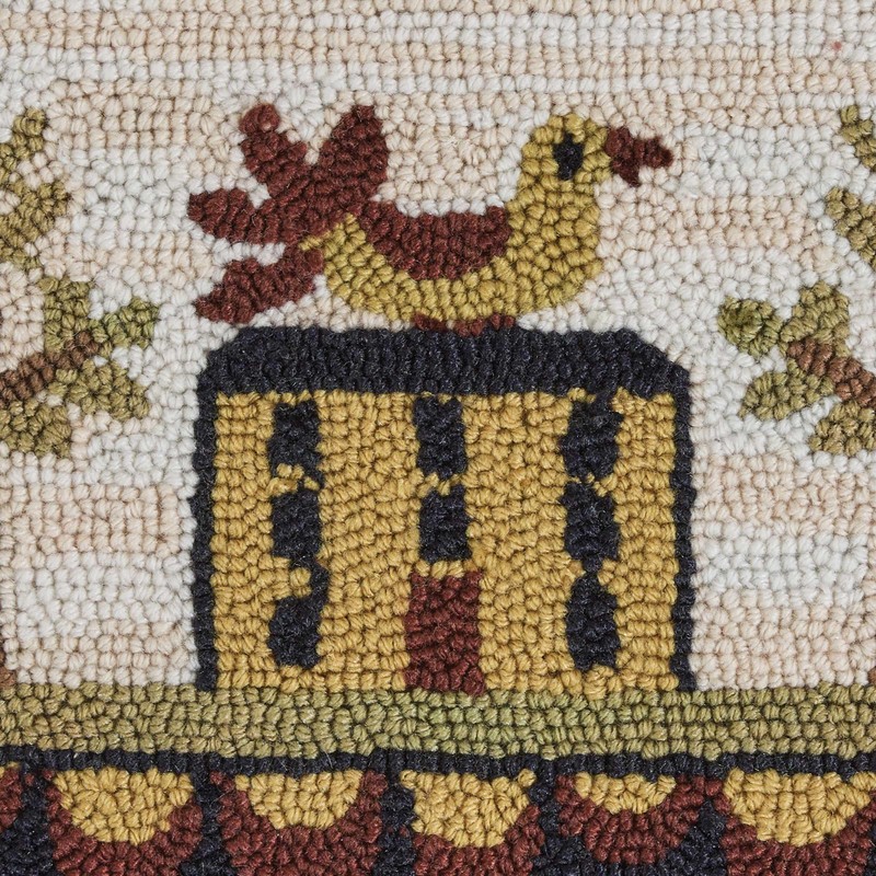 Park Designs Bless Our Home Hooked Chair Pad, Farmhouse Style