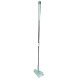 Cepillo para Limpiar Alberca Mango Largo, Cabeza Triangular y Cerdas Duras, Acero Inoxidable y Plástico, Adecuado para Limpieza en Garajes y Jardines
