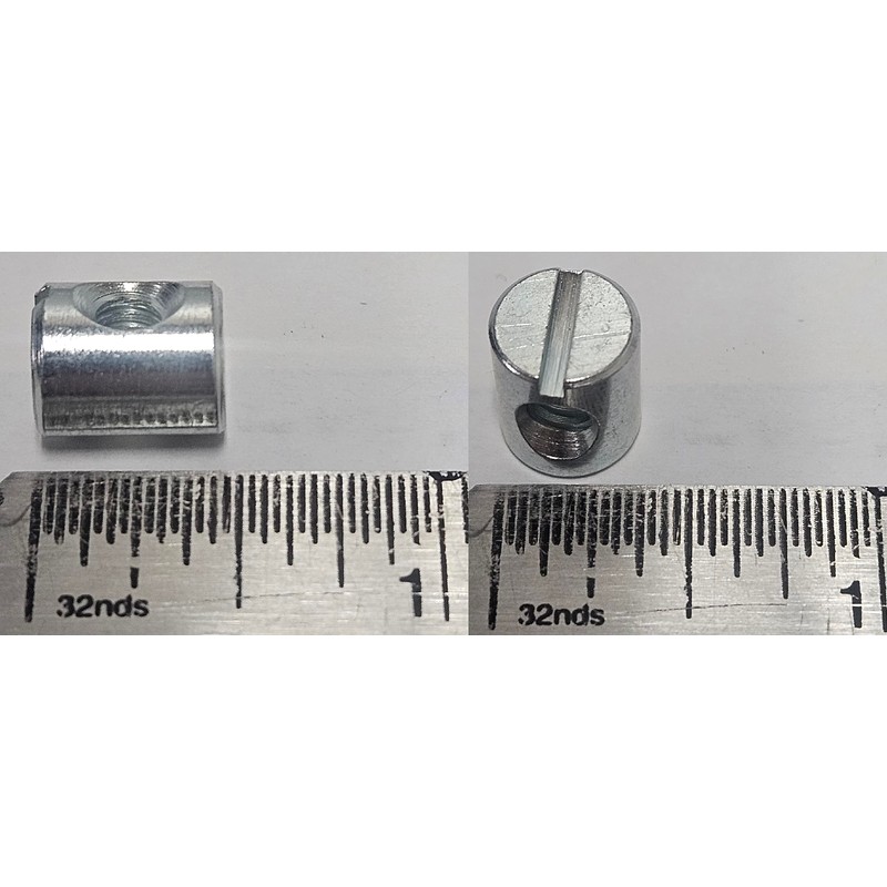(50) Cross Dowels/Barrel Nuts - 10-24 12mm X 10mm Zinc-Plated