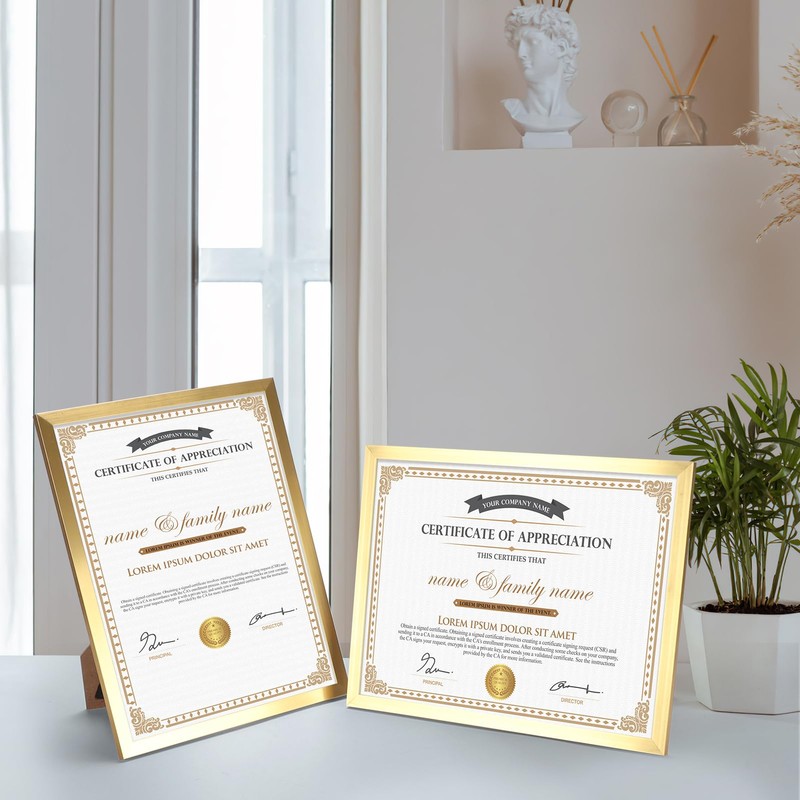 Hoikwo 18 Packs 8.5x11 Gold Multi Plastic Picture Frames Set