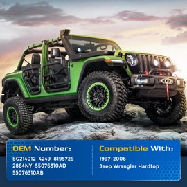 ARANA Rear Window Struts for Jeep Wrangler TJ 1997-2006, AVM 16403 Rear Back Glass Shocks Lift Supports Fits Wrangler with Hard Top, Replacement OEM 55076310AD 55076310AB, 2 Pcs