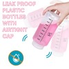 DEMORA Plastic Bottles with Airtight Caps 32oz/1000ml, Food Grade Wide