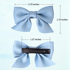 Hair Bow Clips (Blue)