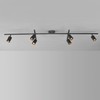 Globe Electric Waylon 6-Light Track Lighting, Matte Black, Center Swivel