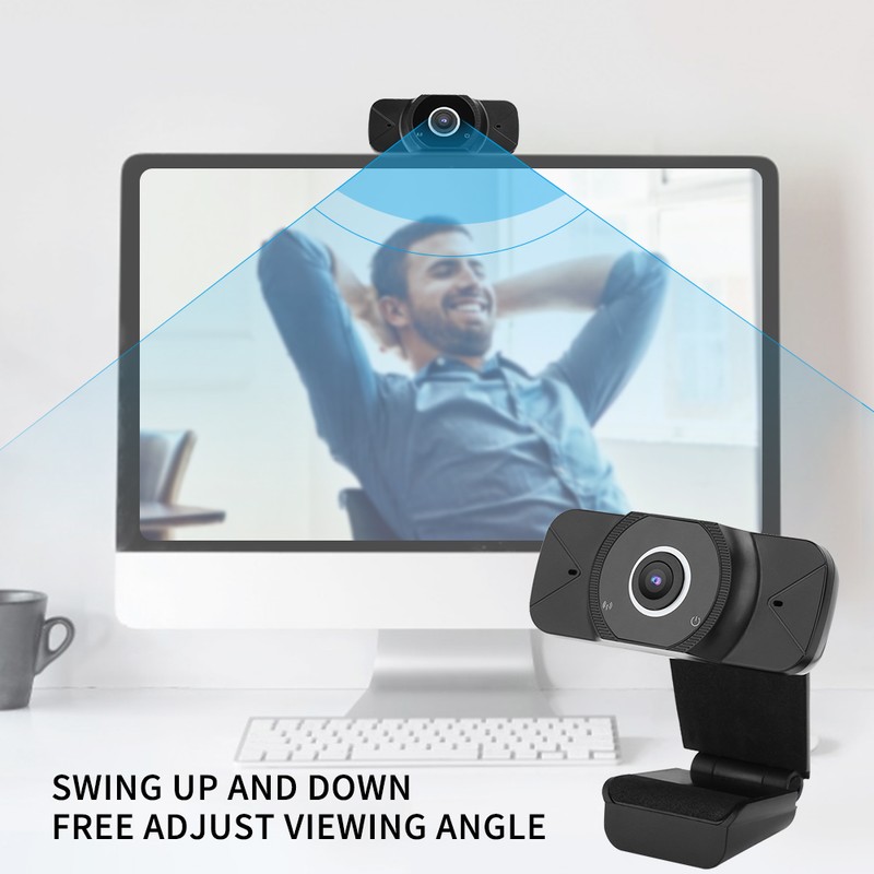 Webcam PC Camera HD 1080P Laptop Desktop Computer USB Drive‑Free