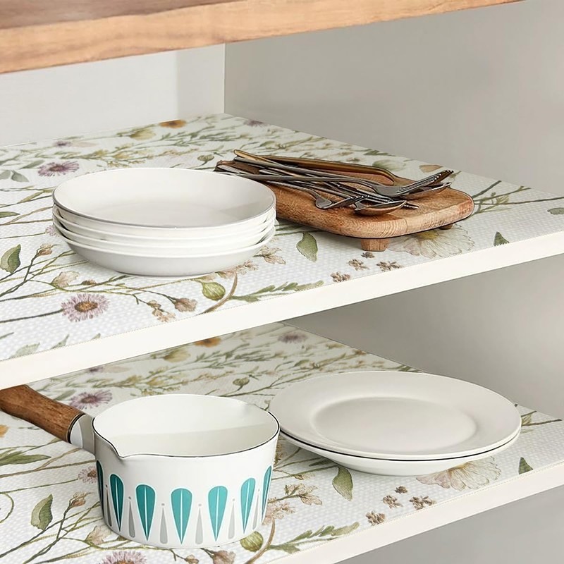 Tatyanna Drawer and Shelf Liner for Kitchen Cabinets Non Adhesive