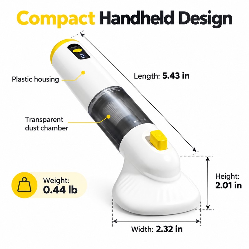 Handheld Pet Hair Vacuum Cleaner for At-Home Grooming - Cyclonic