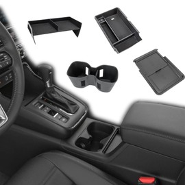 Neepiar 4PCS Center Console Organizer Compatible with 2023 2024 2025 Honda CRV Secondary Box Insert Divider Armrest Storage Tray Hidden Storage Tray Cup Holder Interior Accessories