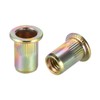uxcell M8 Carbon Steel Rivet Nuts Flat Head Insert Yellow