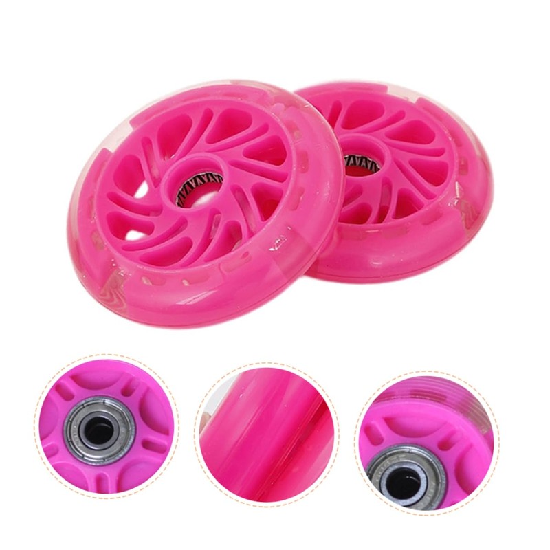 BIUDECO 2pcs Training Wheels for Boys and Girls Glowing Auxiliary