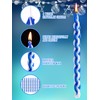 Conelist 24 Pack Havdalah Candle, Braided Blue and White, 11