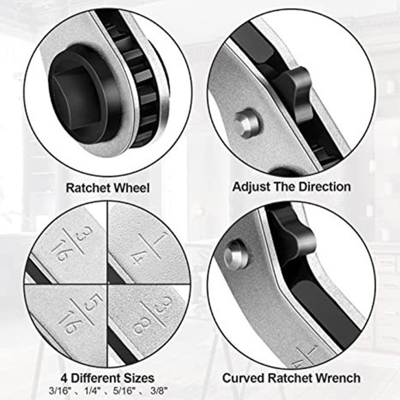 CT122 Refrigerator Ratchet Wrench 1/4 3/16 5/16 3/8 Stainless Steel