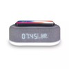 【6-in-1】 Digital Alarm Clock with 15W Fast Wireless Charging, Bluetooth