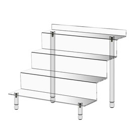 BAISALJI 4 Tier Acrylic Display Risers, Perfume Organizer Stand, Suitable for Displaying Small Products in Stores or Displaying Small Household Items.