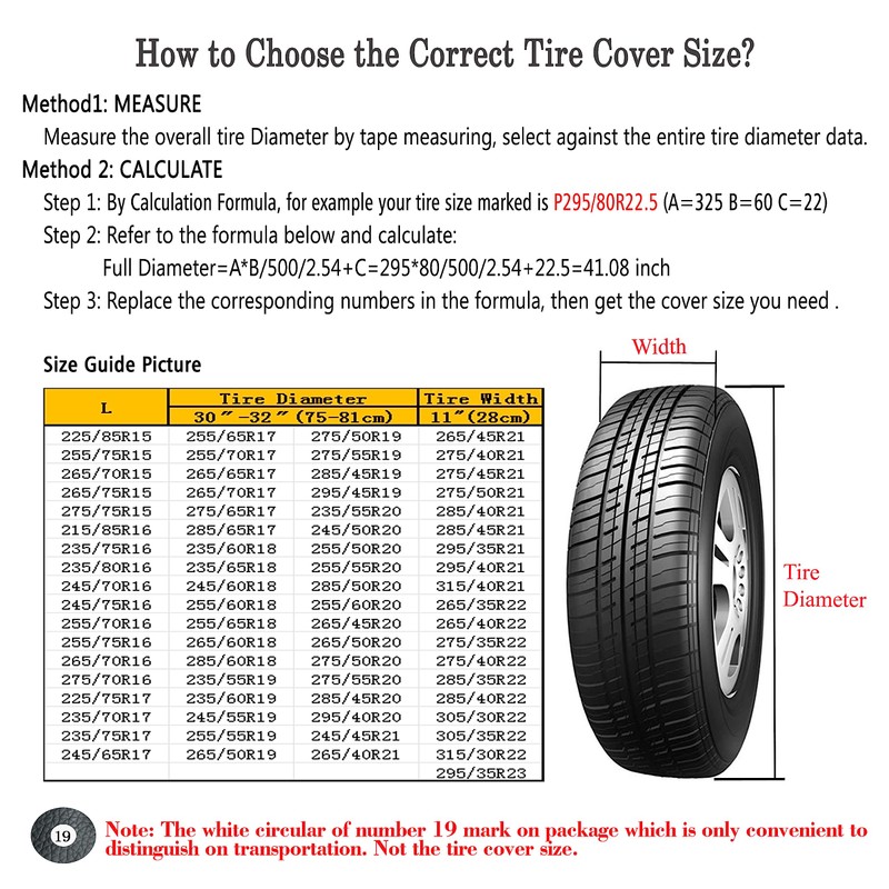 MOONET Tire Covers for RV Wheel (4 Pack Black), Oxford