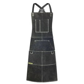 ONETIAN Leather Welding Apron with Soft Lining, Multi Pockets - Heat and Flame Resistant Heavy Duty Work Protection