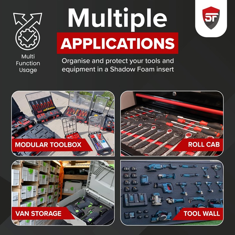 Shadow Foam - Grey - Protection for tool box, packaging