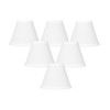Set of 6 Chandelier White Linen Clip-On Lampshade 3x6x5
