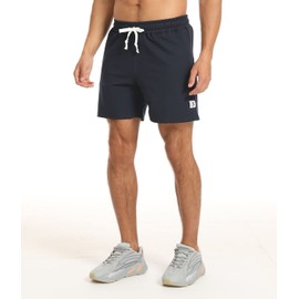 JustSun Men's Sports Shorts Cotton with Zip Pockets, blue