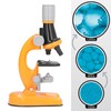 Kids Microscope Kit LED 1200X Microscope with Specimen Slides Science