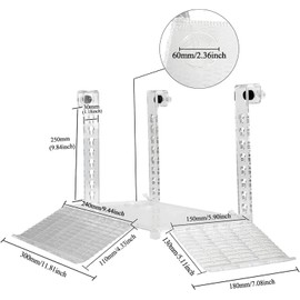 MC MEICHUANG Basking Platform for Aquatic Turtles - Turtle Basking Platform Hanging Acrylic Bask Terrace Multi-Functional Fence Type Platform Aquarium Feeding Resting