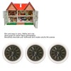 3 PCS Dollhouse Wall Clock 1:12 Dollhouse Miniature Round Wall