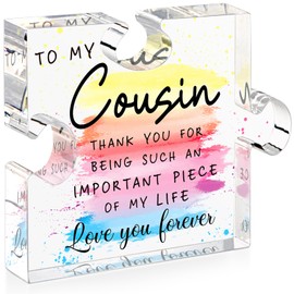 Cousin Gifts Best Cousin Gifts Cousin Birthday Gifts from Cousin New Cousin Gifts for Female Keepsake Mothers Day Valentines Day Wedding Thanksgiving Gifts Paperweight Acrylic Plaque