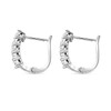 TJC Sterling Silver Moissanite Hoop Earrings for Women with Birthstone