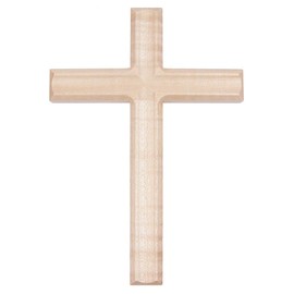 Fritz Cox Ahornholzkreuz | mit Messingöse | dezentes Holzkreuz | in Deutschland hergestellt | mit Einfräsung | 17 cm