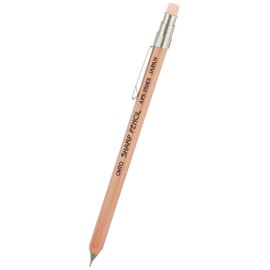 オート シャープペン木軸シャープ消しゴム付クリップ付ミニ ナチュラル APS-350ES-NT