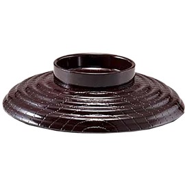 Fukui Craft Miso Soup Bowl, Heat Resistant, Made in Japan, Dishwasher Safe, Stacked Wood Grain Soup Bowl, Lid, Shintame Inner Black, 3.9 inches (10.0 cm)