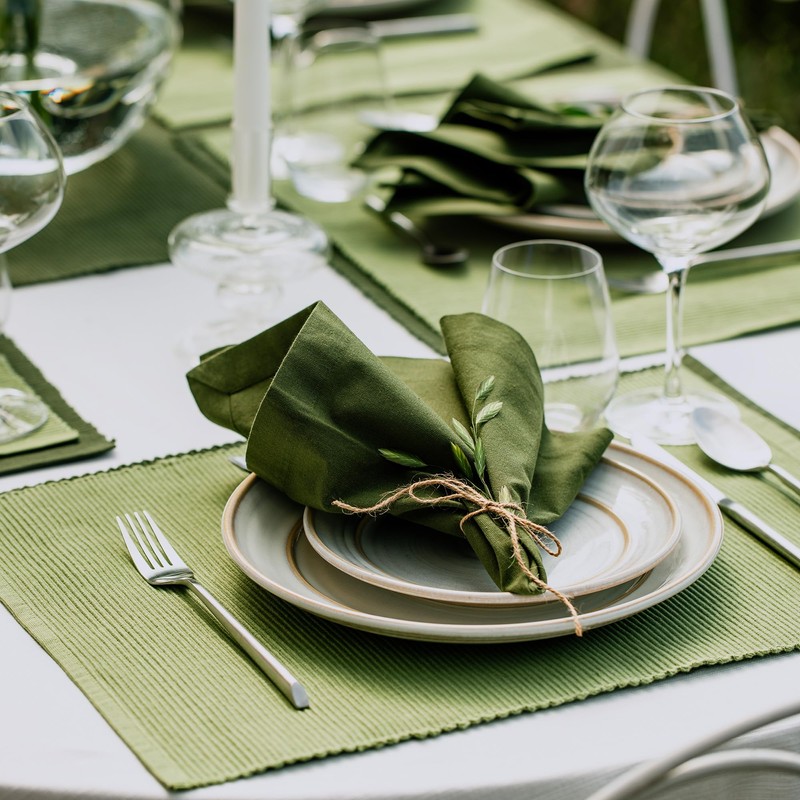 LINUM Plain Pack of 4 Placemats 35 x 46 cm