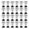 PATIKIL 3.22 Inch Mini Trophies, 24 Pcs Silver Award Trophy Cups Plastic Small Silver Trophies Award for Sports Tournament Competitions Party Favors Props Winning