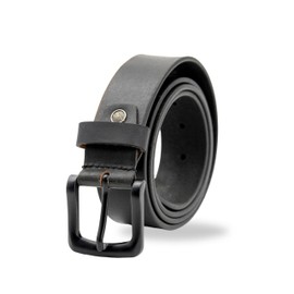 Glamicci Unisex Genuine Leather Belt, Casual and Formal Wear/Trim to Fit/ 1.5"/38mm Wide, To fit up to-40” Waist| Strap;125cm/48” RB1 (BLACK PULLUP)