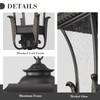 Emliviar 20.5 Inch Farmhouse Outdoor Pendant Light for Porch, Outdoor