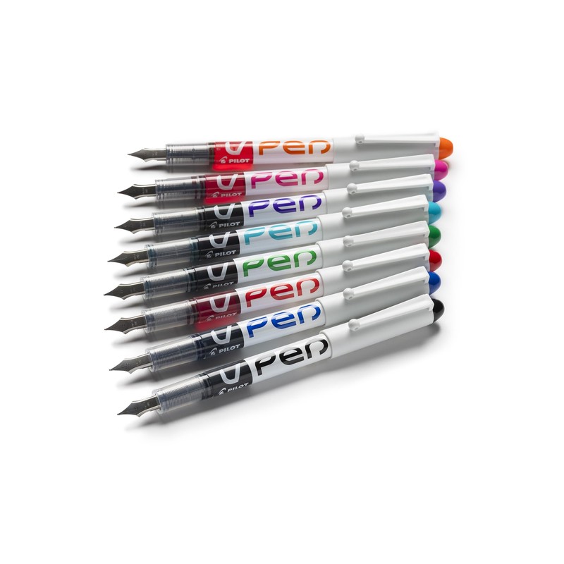 PILOT - Set di 6 Penne Stilografiche V-Pen - Inchiostro