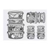 4 x 'Food Storage' Temporary Tattoos - Water Resistant, Skin-Safe,
