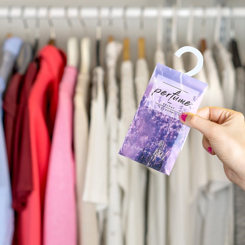 Loopeer 24 Pcs Lavender Large Hanging Closet Deodorizer Air Freshener