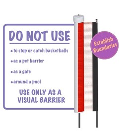 Kidkusion Retractable Driveway Guard, Black, 20' | Driveway Safety; Made in The USA;Outdoor; Visual Barrier; Adjustable