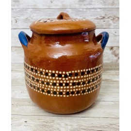 Olla de Barro con tapa Terracota Bean Soup  Pot with lid Fits Up To 1/2 Kg