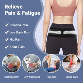 lefeke Sacroiliac SI Joint Hip Belt, Back Brace for Lower Back Pain Women, Hip Support Belt for Sciatic Nerve, Secondary Pressurization Pelvic/Lumbar Support Brace